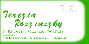 terezia roszinszky business card